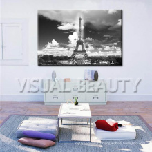 Оптовые столовые украшения, Париж Эйфелева башня, холст, черно-белая фотография